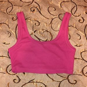 pink zara crop top